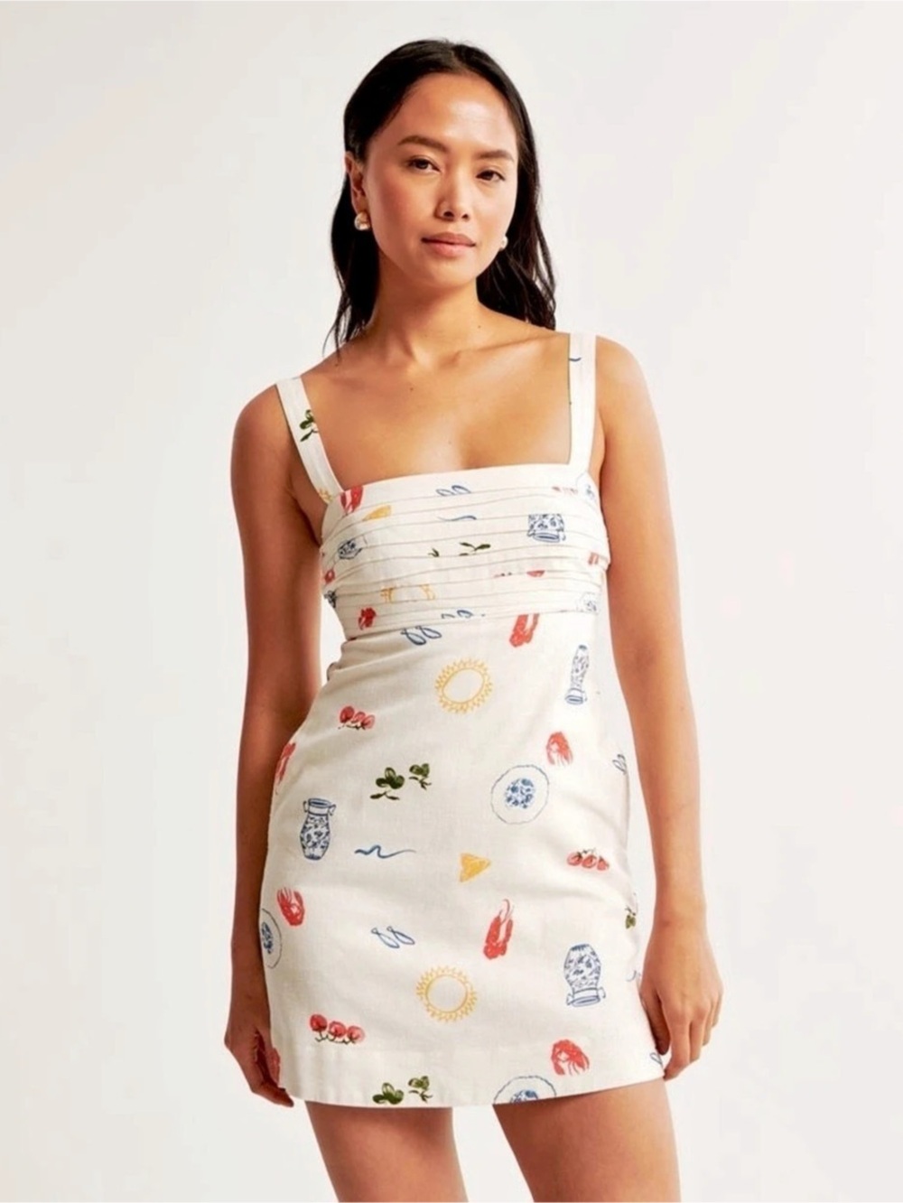 Abercrombie & Fitch linen-blend mini dress
